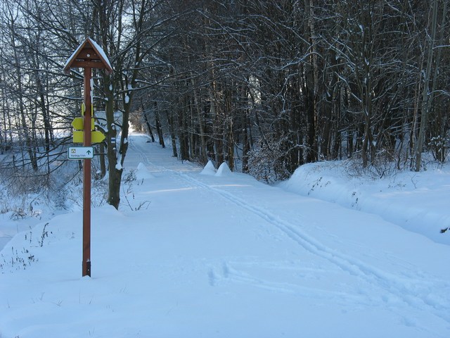 Vylpnut beck stopa na pvodn cyklotrase Vranov nad Dyj - Felling - Hardegg - ov